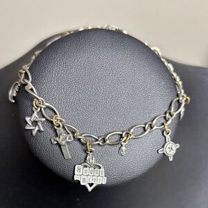 Vintage Unique House of Blues Silver Charm Bracelet